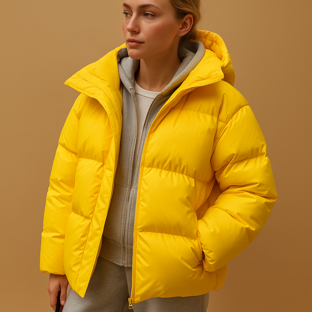 Marisol Women's Oversized Quilted Jacket – Water-Repellent Hooded Winter Coat