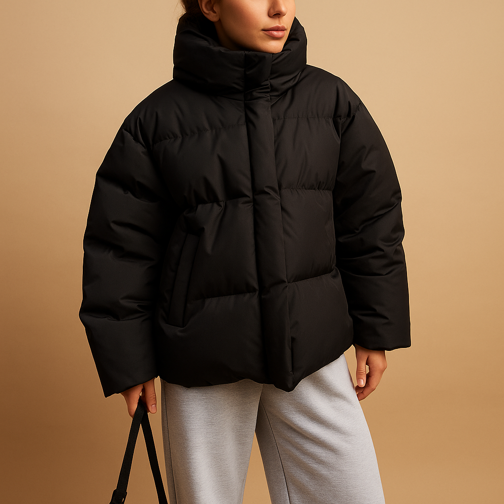 Marisol Women's Oversized Quilted Jacket – Water-Repellent Hooded Winter Coat