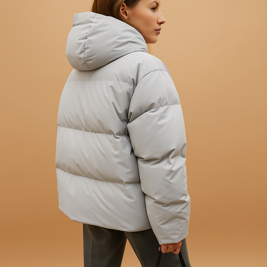 Marisol Women's Oversized Quilted Jacket – Water-Repellent Hooded Winter Coat