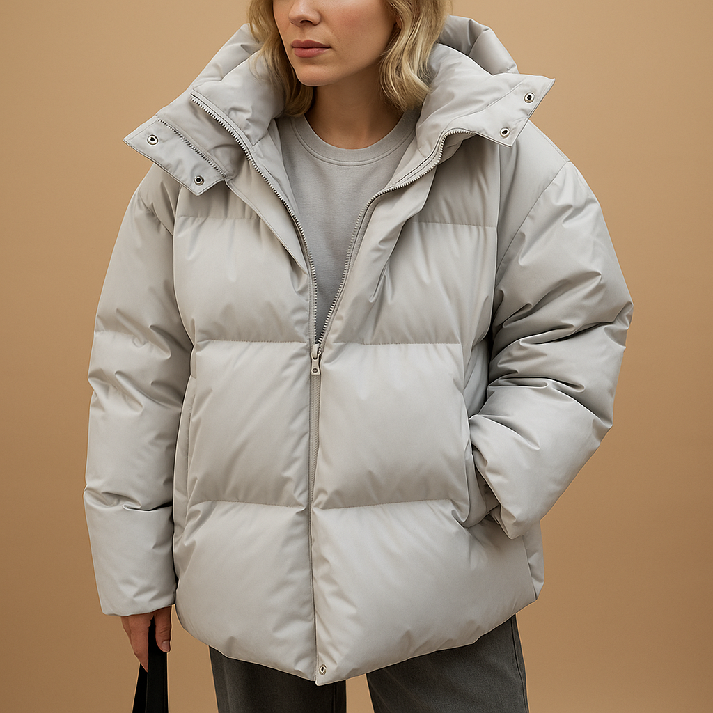 Marisol Women's Oversized Quilted Jacket – Water-Repellent Hooded Winter Coat