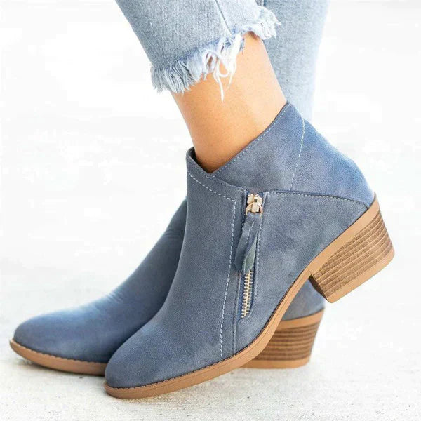 Caroline Women's Leather Ankle Boots – Arch Support Comfort Walking Boots