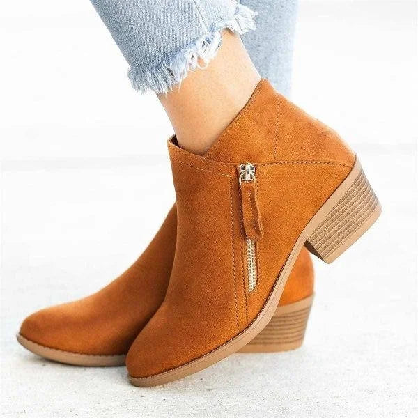 Caroline Women's Leather Ankle Boots – Arch Support Comfort Walking Boots