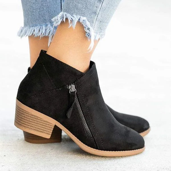 Caroline Women's Leather Ankle Boots – Arch Support Comfort Walking Boots