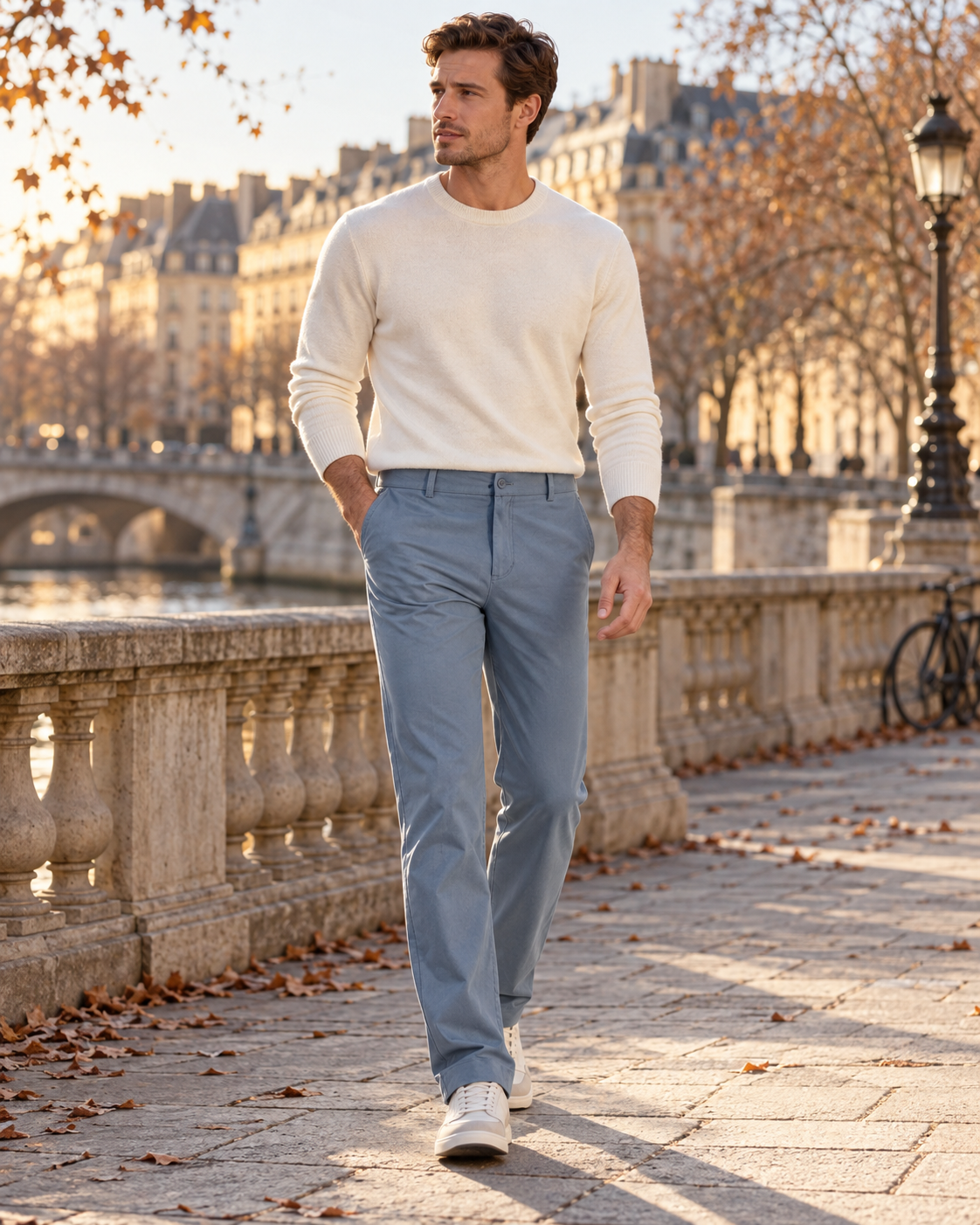 Cedric Men's Stretch Golf Pants – Quick-Dry Straight-Leg Work & Dress Trousers