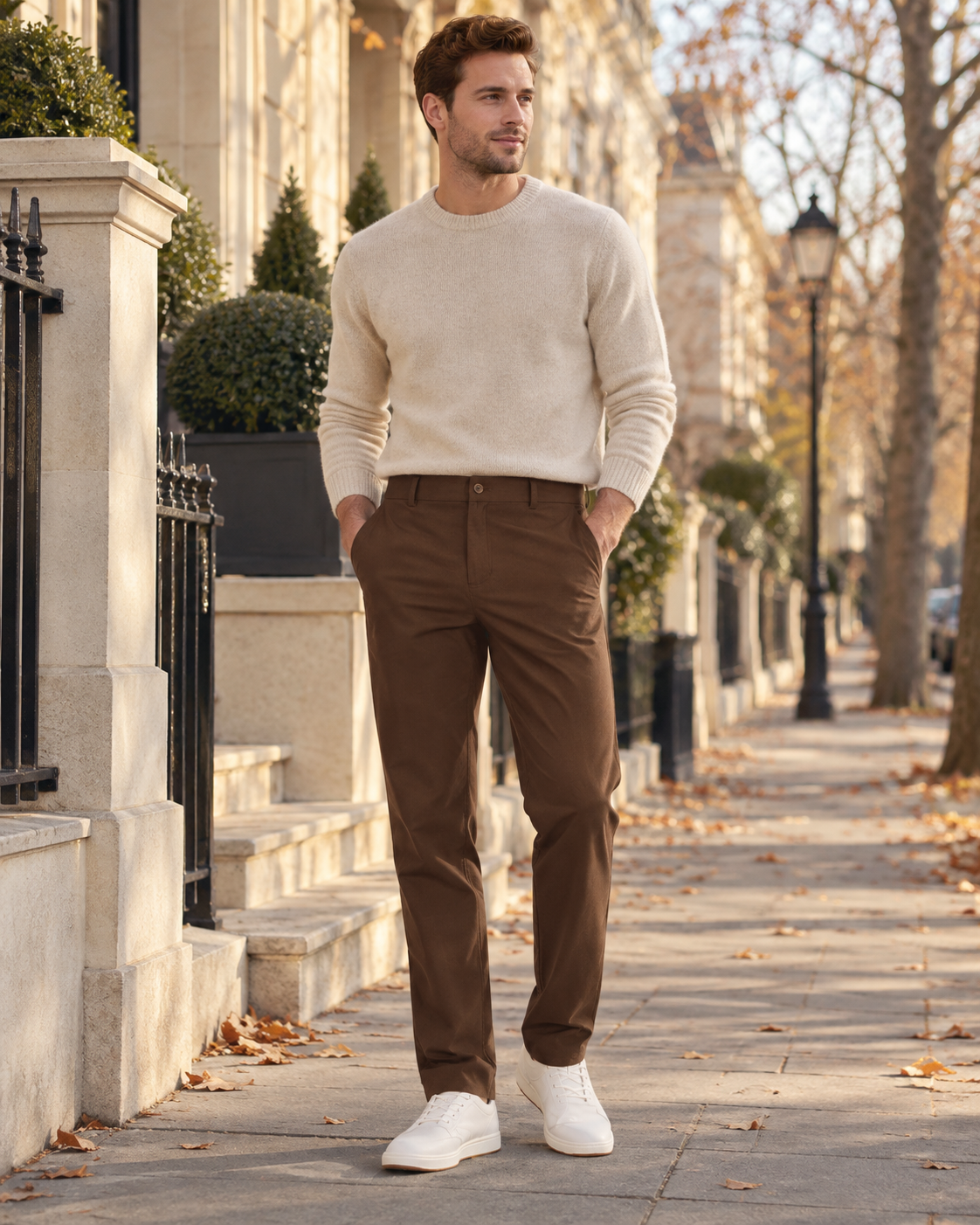 Cedric Men's Stretch Golf Pants – Quick-Dry Straight-Leg Work & Dress Trousers