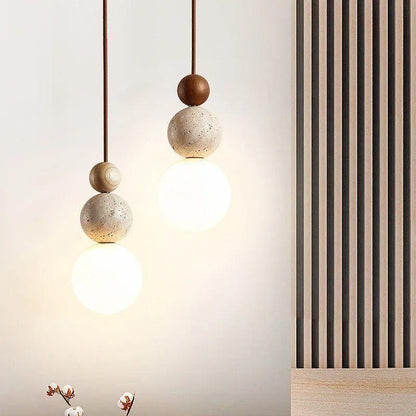 Dalla – Wabi-Sabi Style Travertine Pendant Light (LED)