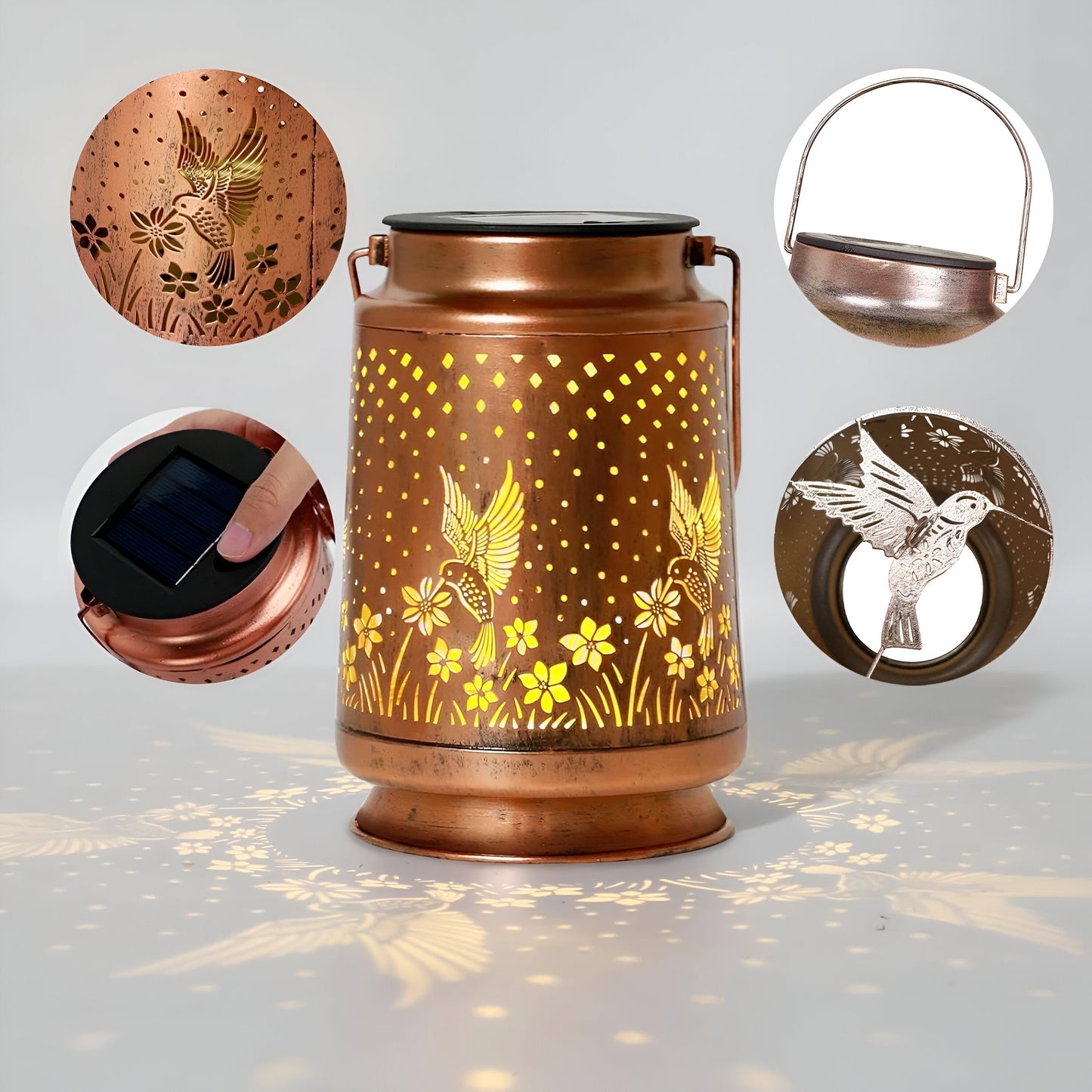 Vinga - Solar LED garden light with hummingbird design