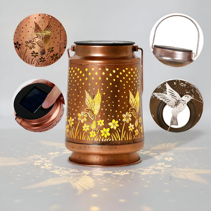 Vinga - Solar LED garden light with hummingbird design