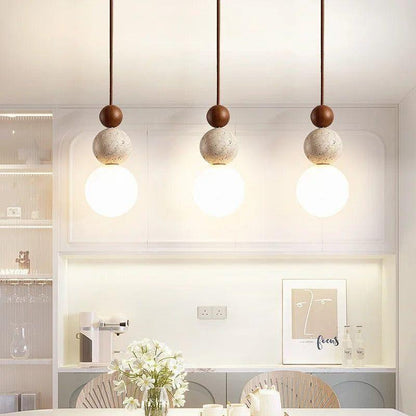Dalla – Wabi-Sabi Style Travertine Pendant Light (LED)