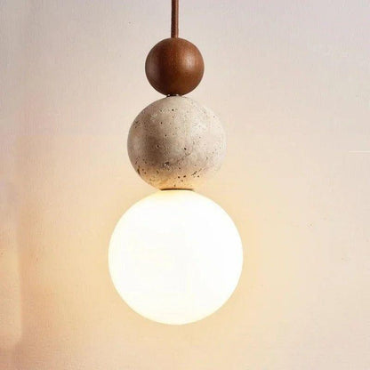 Dalla – Wabi-Sabi Style Travertine Pendant Light (LED)