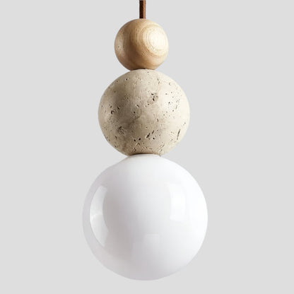 Dalla – Wabi-Sabi Style Travertine Pendant Light (LED)