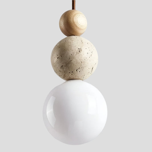 Dalla – Wabi-Sabi Style Travertine Pendant Light (LED)