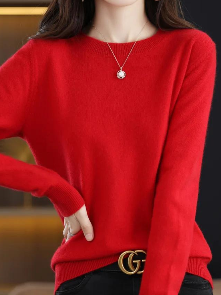 Odette Women's Knitted Jumper – Soft Fitted Knit with Elegant Everyday Style