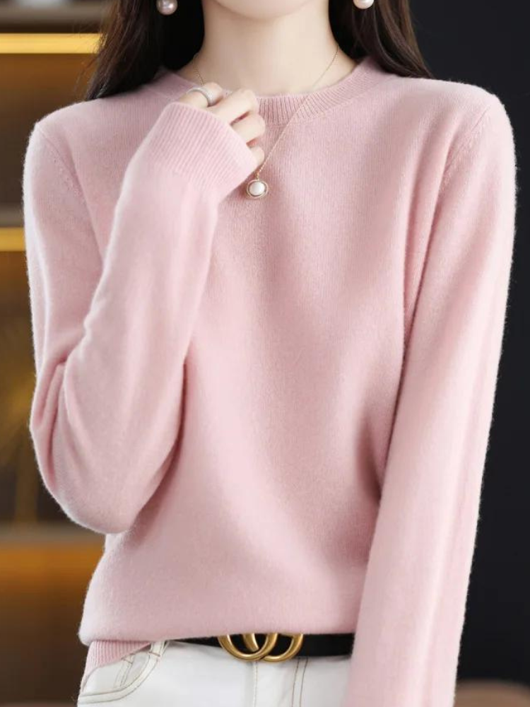 Odette Women's Knitted Jumper – Soft Fitted Knit with Elegant Everyday Style