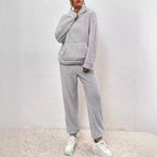 Madison Women's Fleece Lounge Set – Hooded Top & Relaxed Winter Pyjama Set