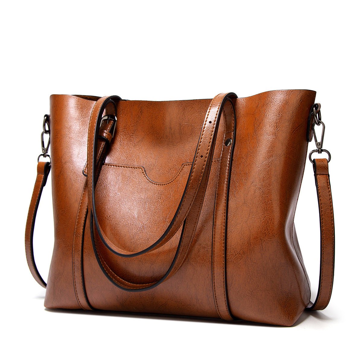 Eleanor Women's Leather Tote Bag – Large Work Handbag for Laptop & Everyday Essentials