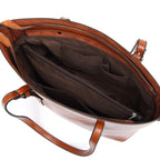 Eleanor Women's Leather Tote Bag – Large Work Handbag for Laptop & Everyday Essentials