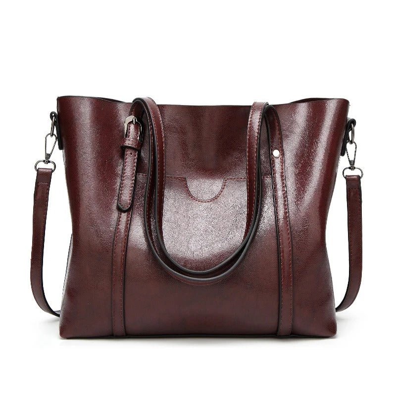 Eleanor Women's Leather Tote Bag – Large Work Handbag for Laptop & Everyday Essentials