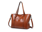 Eleanor Women's Leather Tote Bag – Large Work Handbag for Laptop & Everyday Essentials