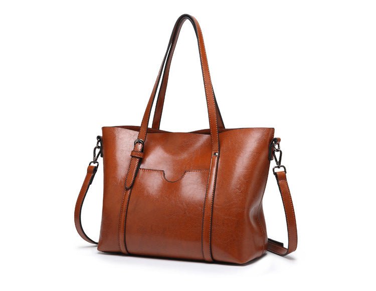 Eleanor Women's Leather Tote Bag – Large Work Handbag for Laptop & Everyday Essentials