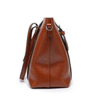 Eleanor Women's Leather Tote Bag – Large Work Handbag for Laptop & Everyday Essentials