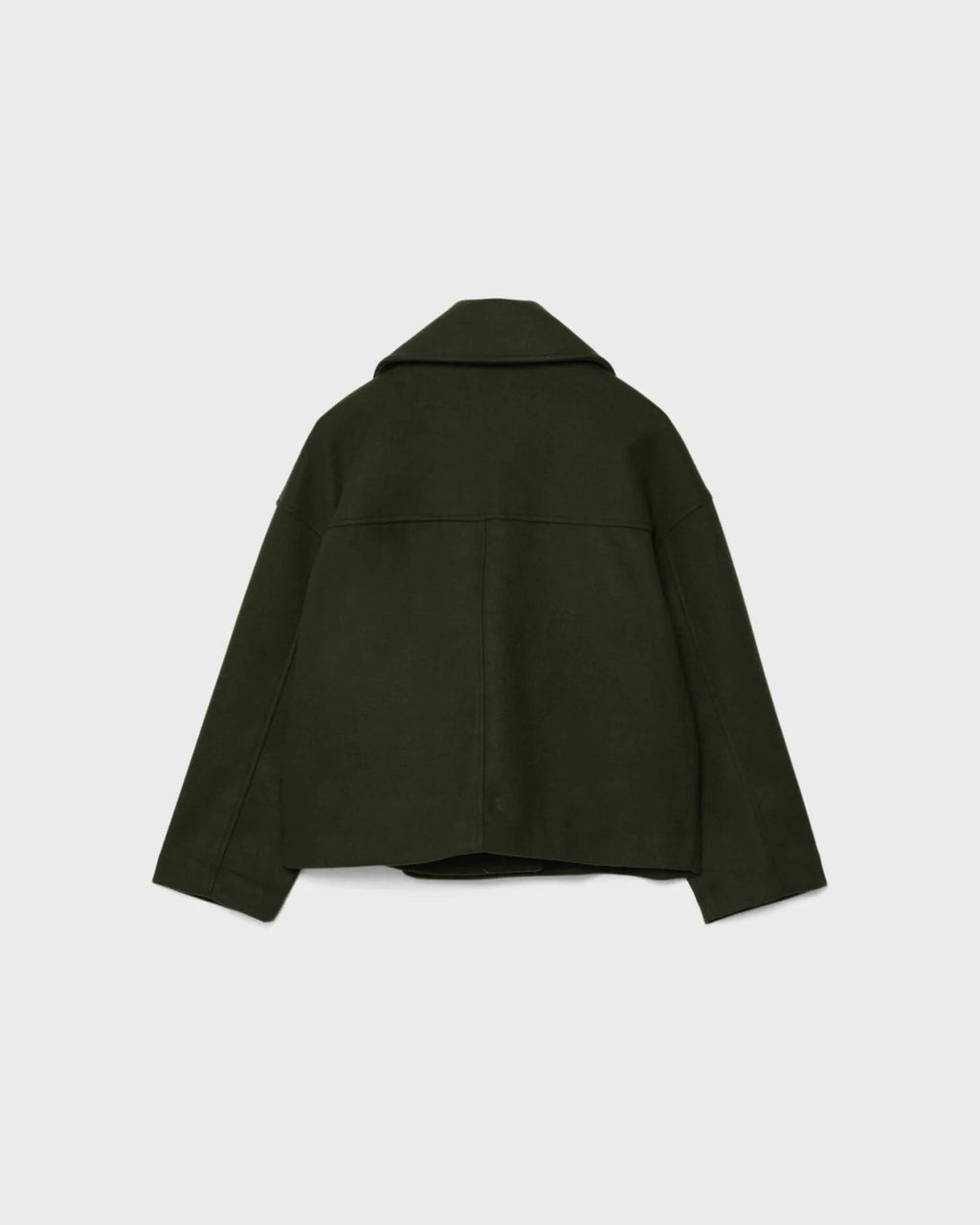 Maudy Women's Cropped Wool-Blend Jacket – Double-Breasted Fit & Wide Lapels