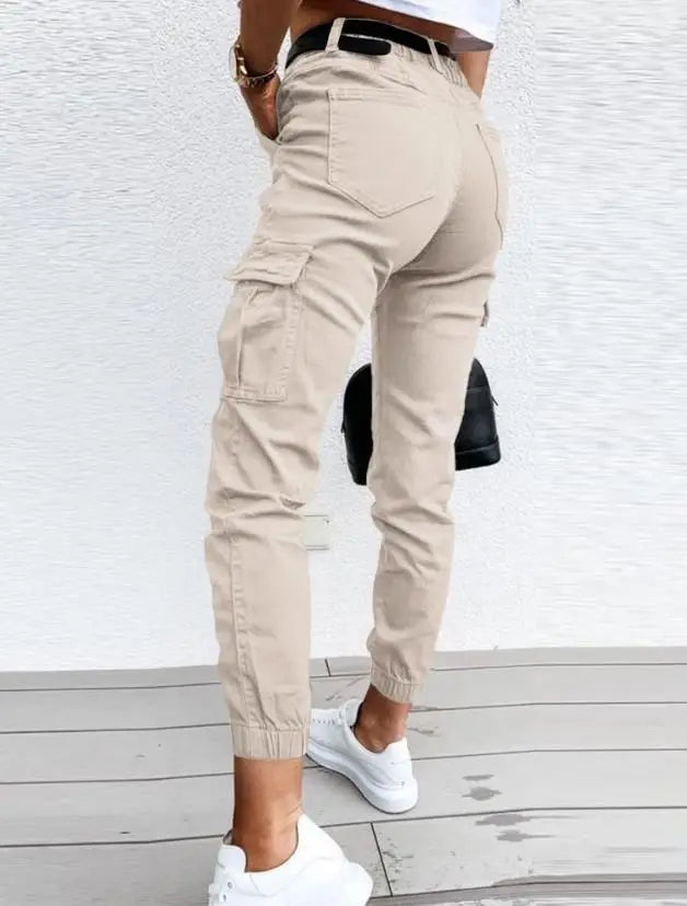 Mavic Women's Cargo Trousers – High Waist Utility Tapered Casual Pants