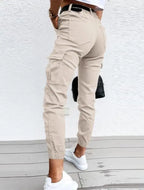 Mavic Women's Cargo Trousers – High Waist Utility Tapered Casual Pants