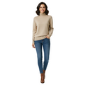 Charlotte Women's Cashmere Roll Neck Jumper – Soft Fitted Knit Winter Sweater