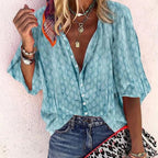 Liory Women's Summer Blouse – Lightweight Breathable Relaxed Fit Casual Top