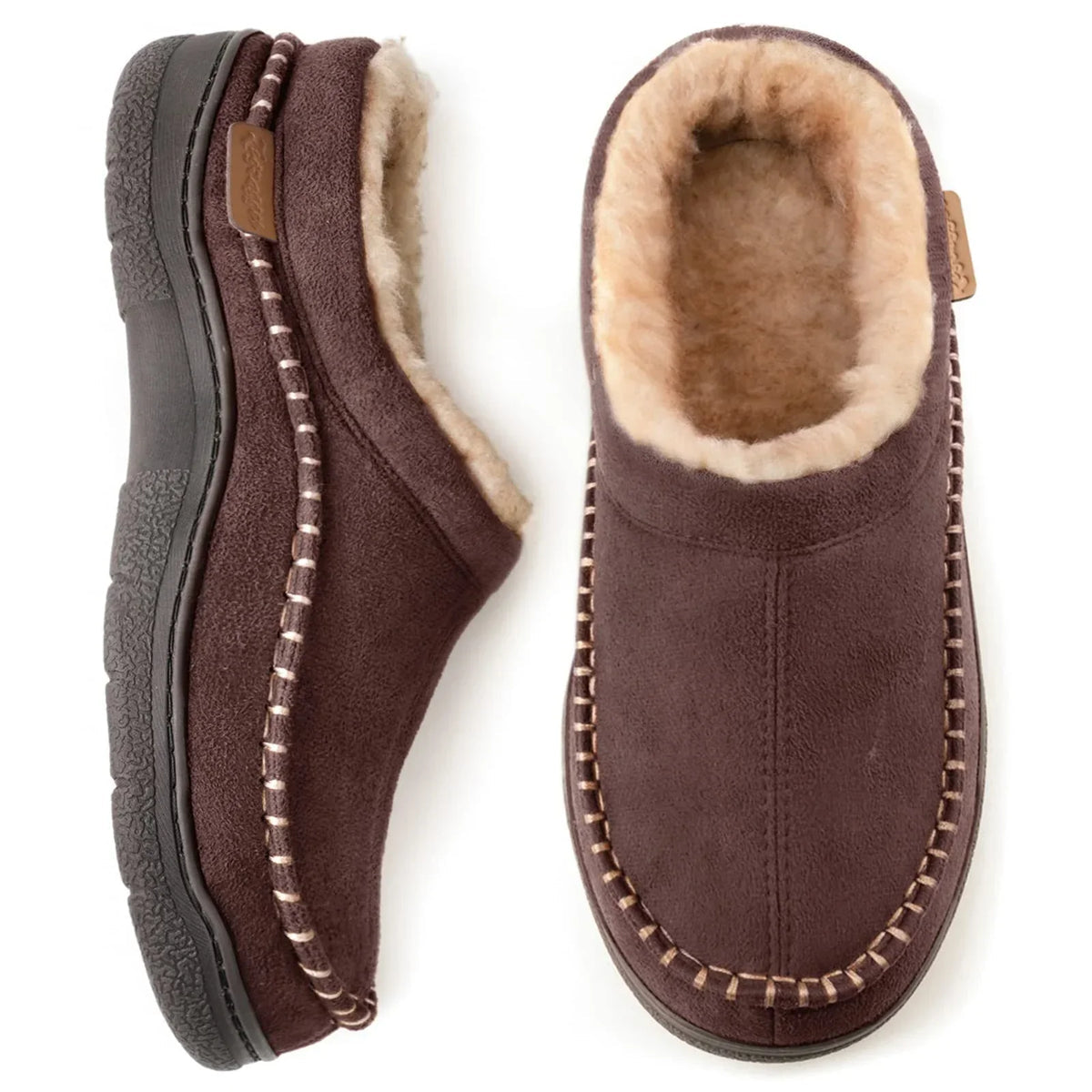 Graham Men's Slippers – Warm Lined Non Slip Indoor House Shoes