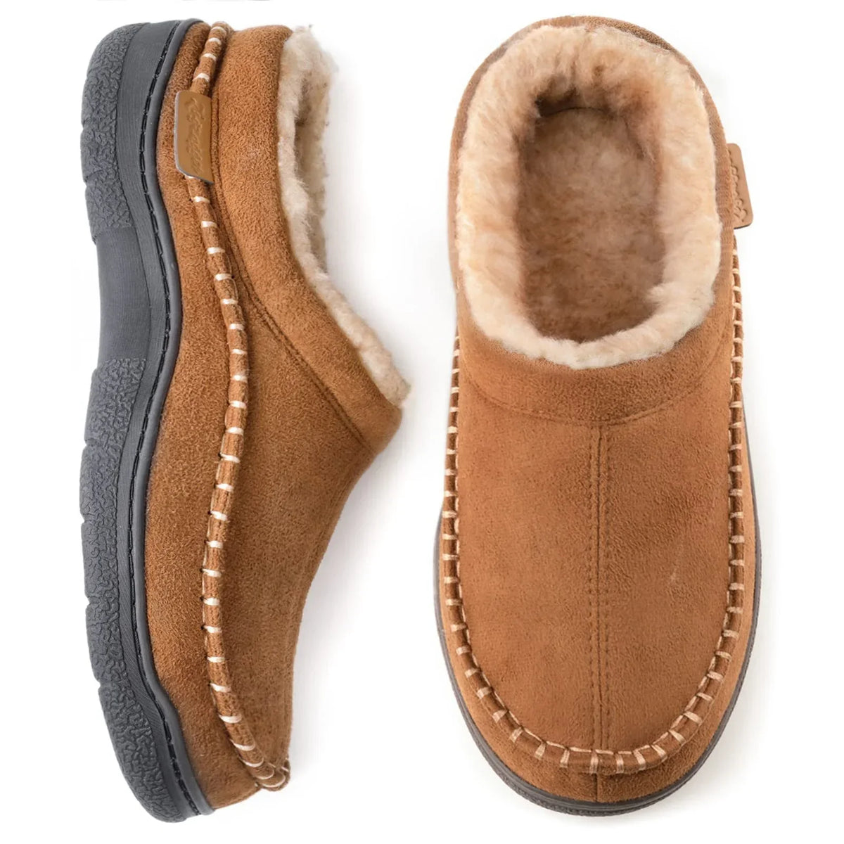 Graham Men's Slippers – Warm Lined Non Slip Indoor House Shoes