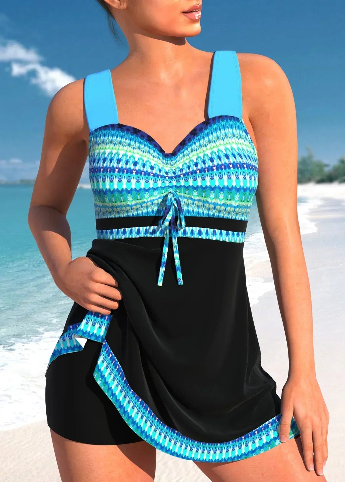 Phoebe Women's One Piece Swimsuit – Elegant Tummy Control Swimwear