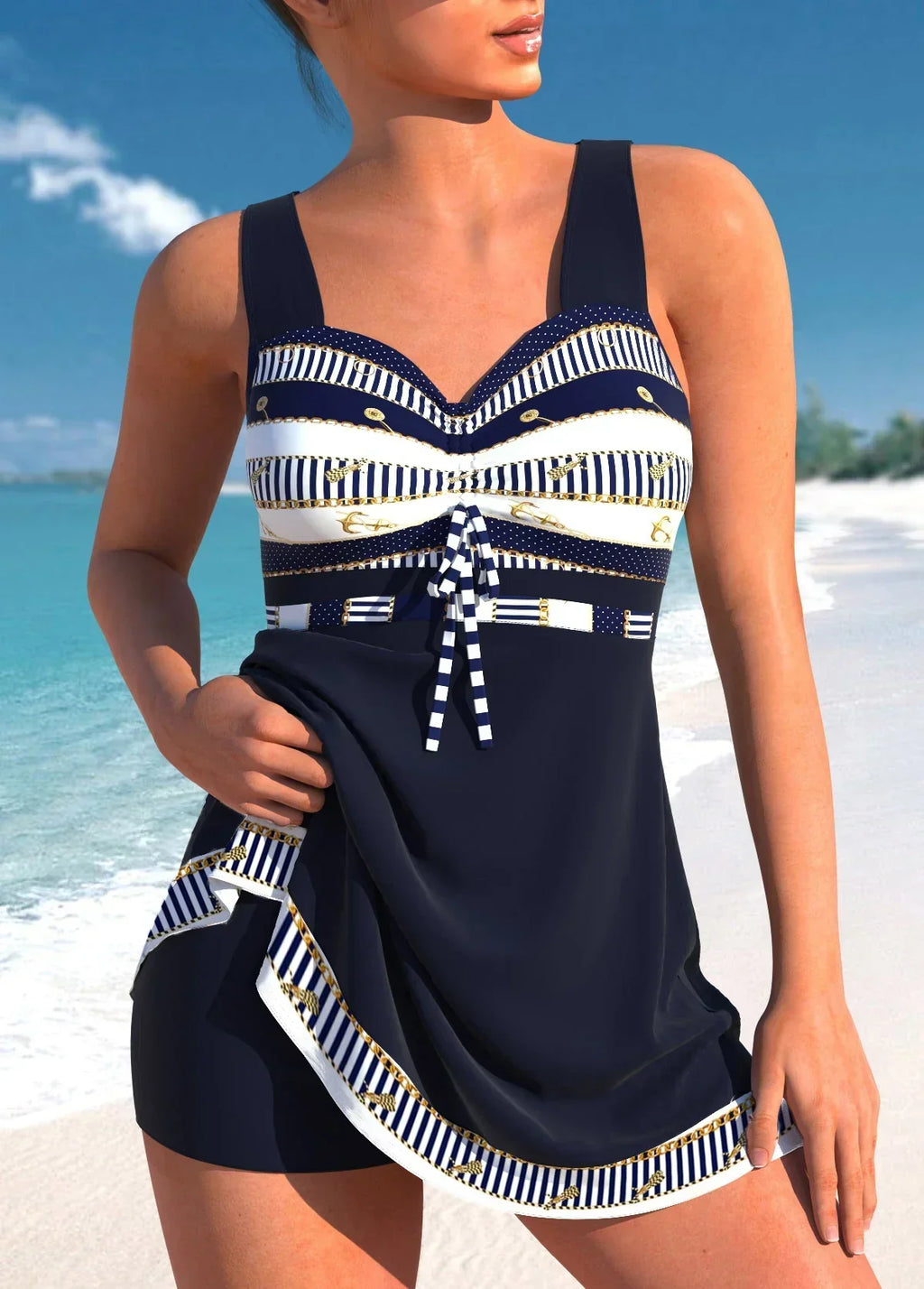 Phoebe Women's One Piece Swimsuit – Elegant Tummy Control Swimwear